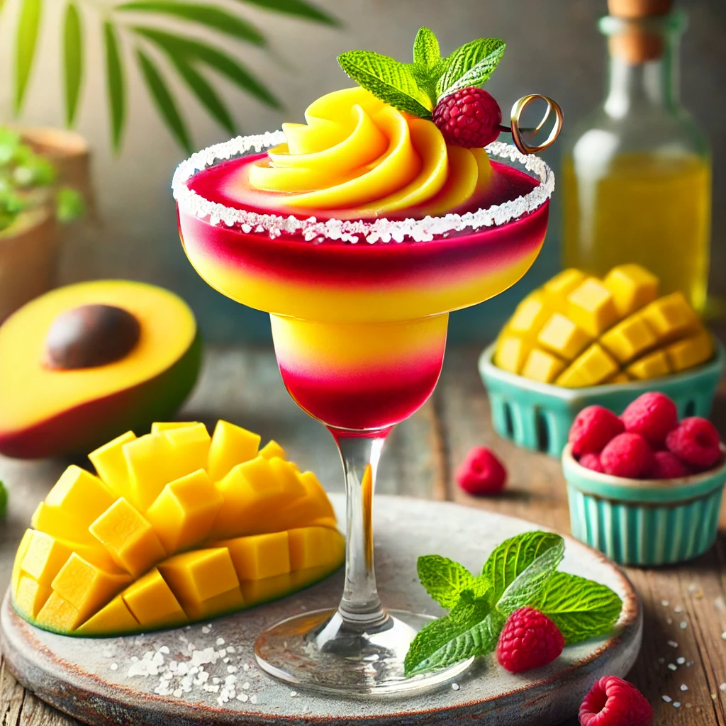 Mango Raspberry Swirl Margarita Recipe