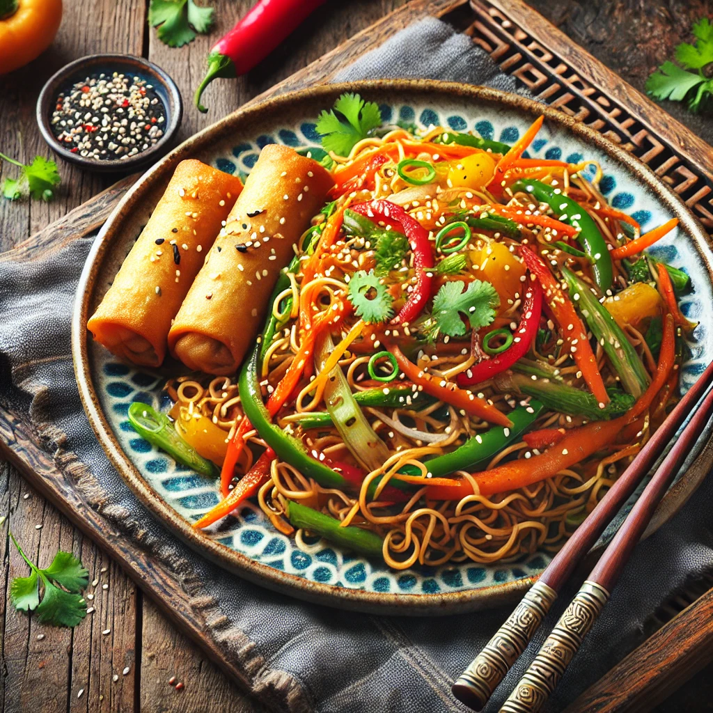 Spring Roll Spicy Noodles Recipe: A Flavorful Fusion Dish